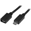Image de StarTech 0.5m 20in Micro-USB Extension Cable M/F