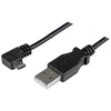 Image de Câble de charge et synchronisation Micro USB de 2 m - Cordon USB-A vers Micro-B à angle droit - M/M - 0,25 mm² - Câble USB - Micro-USB de type B (M)