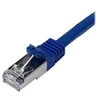 Image de Câble réseau Cat6 blindé SFTP sans crochet de 1 m - Cordon Ethernet RJ45 anti-accroc - Câble patch M/M - Bleu - Cordon de raccordement - RJ-45 (M)