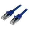Image de Câble réseau Cat6 blindé SFTP sans crochet - 2 m Bleu - Cordon Ethernet RJ45 anti-accroc - Câble patch - Cordon de raccordement - RJ-45 (M) pour