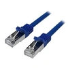 Image de Câble réseau Cat6 blindé SFTP sans crochet - 3 m Bleu - Cordon Ethernet RJ45 anti-accroc - Câble patch - Cordon de raccordement - RJ-45 (M) pour