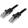 Image de Câble réseau Cat6 blindé SFTP sans crochet - 50 cm Noir - Cordon Ethernet RJ45 anti-accroc - Câble patch - Cordon de raccordement - RJ-45 (M) pour