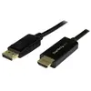 Image de Câble adaptateur DisplayPort vers HDMI de 5 m - Convertisseur DP vers HDMI avec câble intégré - M/M - Ultra HD 4K - Noir - Câble adaptateur -