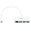 Image de USB C vers Ethernet avec hub USB à 3 ports - Blanc - Gigabit Ethernet - Hub USB 3.0 - Compatible Thunderbolt 3 (HB30C3A1GEA) - Concentrateur (hub) -