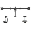 Image de StarTech.com Support de bureau pour 3 ecrans jusqu'a 24" - Bras articules - Reglage de la hauteur sans outil - Acier - bras réglable