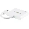 Image de Adaptateur USB-C vers HDMI 4K avec PD et port USB-A - Blanc - Adaptateur vidéo - 24 pin USB-C mâle pour HDMI, USB type A, 24 pin USB-C femelle - 60