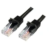 Image de Câble réseau Cat5e UTP sans crochet - 50 cm Noir - Cordon Ethernet RJ45 anti-accroc - Câble patch - Cordon de raccordement - RJ-45 (M) pour RJ-45 (M)