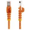 Image de Câble réseau Cat5e UTP sans crochet - 50 cm Orange - Cordon Ethernet RJ45 anti-accroc - Câble patch - Cordon de raccordement - RJ-45 (M) pour RJ-45
