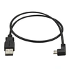 Image de Câble USB vers Micro USB coudé à angle gauche de 50 cm - Cordon de charge / synchronisation Micro USB - 0,25 mm² - M/M - Noir - Câble USB - Micro-USB