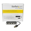 Image de Hub USB 2.0 portable à 4 ports avec câble intégré - Concentrateur USB compact - Mini hub USB 2.0 - Concentrateur (hub) - 4 x USB 2.0 - de bureau