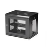Image de 2 Post 9U 19 Wall Mount Network Cabinet - Adjustable Depth 6-15 - Locking IT Switch Depth Enclosure - Vented Computer/Electronics Equipment Data