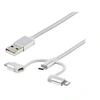 Image de Câble USB multi connecteur de 1 m - Lightning, USB-C, Micro USB (LTCUB1MGR) - Câble USB - USB (M) pour Micro-USB de type B, Lightning, 24 pin USB-C