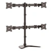 Image de Support de bureau pour quatre ecrans a fixation VESA jusqu'a 27" et 8 kg - Support moniteur multi-ecrans - Acier - pied