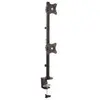 Image de Support de bureau vertical pour deux ecrans a fixation VESA jusqu'a 27" - Support moniteur multi-ecrans - Acier - montage sur bureau