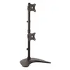 Image de Support de bureau vertical pour deux ecrans a fixation VESA jusqu'a 27" - Support moniteur multi-ecrans - Acier - pied