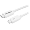 Image de StarTech 3.3ft (1m) Thunderbolt 3 Cable, 20Gbps, 100W PD, 4K Video, Thunderbolt-Certified, Compatible w/ TB4/USB 3.2/DisplayPort - Câble Thunderbolt