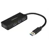 Image de Hub USB 3.0 à 4 ports - Mini hub avec port de charge - Adaptateur d'alimentation inclus (ST4300MINI) - Concentrateur (hub) - 4 x SuperSpeed USB 3.0 -