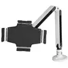 Image de Support de bureau pour tablette - Bras articule - Support tablette pour iPad ou Android 9" a 11" - Acier - Blanc - bras réglable