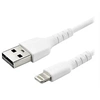 Image de Câble USB-A vers Lightning Blanc Robuste 1m - Câble de Charge/Synchronisation de Type A vers Lightning en Fibre Aramide - iPad/iPhone 12 - Certifié