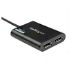 Image de Adaptateur USB 3.0 vers double DisplayPort 4K 60 Hz - Carte graphique externe USB 3.0 vers 2 ports DP (USB32DP24K60) - Adaptateur DisplayPort - USB