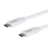 Image de Câble USB-C vers USB-C avec Power Delivery 5A de 2 m - Cordon USB 2.0 Type-C certifié USB-IF - Blanc - Câble USB - 24 pin USB-C (M) pour 24 pin USB-C