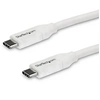 Image de Câble USB-C vers USB-C avec Power Delivery 5A de 4 m - Cordon USB 2.0 Type-C certifié USB-IF - Blanc - Câble USB - 24 pin USB-C (M) pour 24 pin USB-C