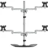 Image de Pied pour ecran PC a 4 affichages - Support articule en acier et aluminium - Pour quatre moniteurs jusqu'a 27" (ARMQUADSS) - Pied - bras réglable -
