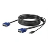 Image de Câble switch KVM USB VGA de 3 m pour consoles StarTech.com - Câble vidéo / USB - mini-VGA (M) pour USB, HD-15 (VGA) (M) - 3 m - pour P/N: RKCONS1701,