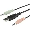 Image de Commutateur KVM HDMI à 2 ports - Câbles incorporés - 4K 60Hz - Commutateur écran-clavier-souris/audio - 2 x KVM / audio - 1 utilisateur local - de