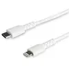 Image de Câble USB-C vers Lightning bLANC Robuste 2 m - Câble de Charge/Synchronistation USB Type C vers Lightning Fibre Aramide - iPad/iPhone 12 Certifié