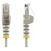 Image de Câble réseau Ethernet RJ45 Cat6 sans crochet - 50cm/UTP/gris - Cordon de raccordement - RJ-45 (M) pour RJ-45 (M) - 50 cm - CAT 6 - sans crochet -