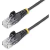 Image de Cable reseau Ethernet RJ45 Cat6 de 1 m - Cordon de brassage mince Cat 6 UTP sans crochet - Fil Gigabit noir (N6PAT100CMBKS) - Cordon de raccordement