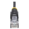 Image de Câble réseau Ethernet RJ45 Cat6 de 1,5 m - Cordon de brassage mince Cat 6 UTP sans crochet - Fil Gigabit noir (N6PAT150CMBKS) - Cordon de
