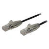 Image de Cable reseau Ethernet RJ45 Cat6 de 2,5 m - Cordon de brassage mince Cat 6 UTP sans crochet - Fil Gigabit noir (N6PAT250CMBKS) - Cordon de