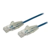 Image de Cable reseau Ethernet RJ45 Cat6 de 3 m - Cordon de brassage mince Cat 6 UTP sans crochet - Fil Gigabit bleu (N6PAT300CMBLS) - Cordon de raccordement