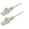 Image de Cable reseau Ethernet RJ45 Cat6 de 2,5 m - Cordon de brassage mince Cat 6 UTP sans crochet - Fil Gigabit gris (N6PAT250CMGRS) - Cordon de