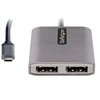 Image de Hub USB-C MST à 2 Ports - Dual-DP 4K60Hz avec DP 1.4 et DSC - Répartiteur vidéo/audio - 2 x DisplayPort - de bureau