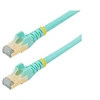 Image de Cordon de raccordement CAT6a - 7,5 m - Sans crochet - Aqua - Cordon de raccordement - RJ-45 (M) pour RJ-45 (M) - 7.5 m - STP - CAT 6a - moulé, sans