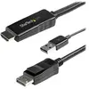 Image de Câble adaptateur DisplayPort vers HDMI - 3 m - 4K 30 Hz - Câble vidéo - HDMI, USB (alimentation uniquement) mâle pour DisplayPort mâle - 3 m - noir -