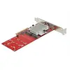 Image de Dual M.2 PCIe SSD Adapter Card, x8 / x16 Dual NVMe or AHCI M.2 SSD to PCI Express 3.0, M.2 NGFF PCIe (M-Key) Compatible, Vented, Supports 2242, 2260,