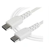 Image de Câble de Chargement USB-C 1m - Cordon de Chargement USB 2.0 Type C vers USB-C pour PC Portable - Gaine TPE Fibre Aramide M/M 60W Blanc - Samsung S10