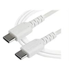 Image de Câble de Chargement USB-C 2m - Cordon de Chargement USB 2.0 Type C vers USB-C pour PC Portable - Gaine TPE Fibre Aramide M/M 60W Blanc - Samsung S10