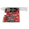 Image de Startech Carte PCIe à 2 ports - USB-A et USB-C, 10 Gbps - Adaptateur de carte contrôleur hôte - Carte d'extension PCIe USB 3.2 Gen 2x1 - Adaptateur