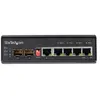 Image de Switch Gigabit Ethernet Industriel 6 Ports 4PoE RJ45 + 2SFP - Commutateur - 1 x 10/100/1000 + 4 x 10/100/1000 (PoE+) + 2 x SFP - Montage sur rail DIN