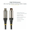Image de Câble USB C 10Gbps 1m à Verouillage par Vis Supérieure - Câble USB 3.1/3.2 Gen 2 Type-C - 100W/5A Power Delivery, DP Alt Mode, Cordon USB-C à Vis