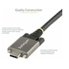 Image de Câble USB C 10Gbps 50cm à Verouillage par Vis Latérale - Câble USB 3.1/3.2 Gen 2 Type-C - 100W/5A Power Delivery, DP Alt Mode, Cordon USB-C à Double