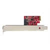 Image de Carte PCI Express SATA 2 ports - Contrôleur PCIe SATA - ASM1166 Raid - Convertisseur PCI Express 2.0 vers SATA - Connecteurs Empilés - Carte