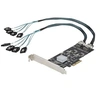 Image de Carte Contrôleur SATA PCIe 8 ports - Carte SATA PCI Express 6Gbps 4 Contrôleurs Hôte - Carte Contrôleur SATA PCIe - PCI-e x4 Gen 2 vers SATA III -