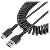 Image de Câble USB vers USB-C de 50cm - Cordon USB USB-C Enroulé à Usage Intensif - Câble USB-A vers USB-C en Fibre Aramide Robuste - Chargeur USB-C M/M -