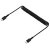 Image de Câble de Charge USB-C de 1m - Adaptateur USB-C vers USB-C Enroulé à Usage Intesif - Câble TB3 en Fibre Aramide Robuste - Cordon USB-C à USB-C M/M -